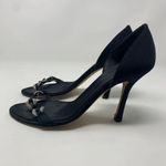 Giuseppe Zanotti  Black‎ Silk Sandals w/ Rhinestones Photo 8