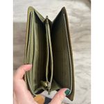 Fossil Vintage Y2K Olive Green Multi Zip Pocket Wallet Pocket Book 4x8 Photo 4