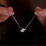 Dazzling Silver Heart Necklace Photo 2