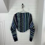 Free People  Fair Isle Carnival Knit Cropped Shrug Sweater Size S Photo 8