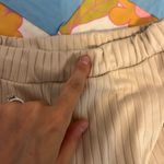 Lulus  Creme Ribbed Wide Leg Casual Pull On Elastic Waist Pants - Size Small Photo 8