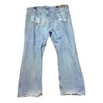Wrangler Relaxed Straight Blue Jeans Mens 44x30 Denim Distress Rugged Workwear Photo 2