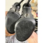 Steve Madden Black Suede Rhinestone Ankle Strap Heels Stiletto Shoes Size 5M Photo 4