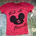 Disney NWT Kid At Heart Mickey Mouse red jeweled t-shirt, size large Photo 0