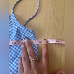 J.Crew  Gwyneth Midi Slip Dress in Blue Gingham 100% Linen Size 00 Photo 10