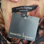 Nanette Lepore NWT  Sz 4 Mini Slip Dress Black Lace Peplum V-neck Romantic Goth Photo 6