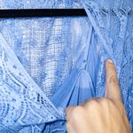 Free People Boardwalk Blue Lace Mock Neck Bittersweet Mini Lace Dress Size 6 Photo 10