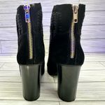 Juicy Couture  Ankle Boots Chunky Block Suede Womens Lupia Black Size 8 Photo 9