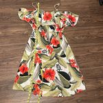 S&S Aloha Fashion Tropical MIDI Cold Shoulder Dress Green White Red Size XL Photo 9