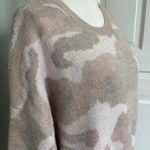 Lucky Brand Wool Blend Pink Multi Camo Crew Knit Sweater Womens Size XL Photo 1