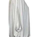 Jennifer Lopez Tan Metallic Strapless One Shoulder Ruched Flowy Top Blouse Large Photo 2