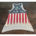 Vocal Apparel American Flag Red White Blue Stars Stripes Taupe Tank Top Womens S Photo 4