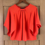 ZARA Orange Butterfly Sleeve Blouse size Small Photo 0