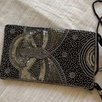 NWT Bamboo Trading Company Beaded Club Crossbody Bag Black Photo 1