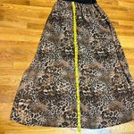 Liberty Love  Women’s XL Black Brown Cheetah Print Strappy Backless Maxi Dress Photo 4