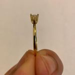 Sterling Silver Oval White Diamond Ring Size 7 Photo 4