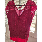 White House | Black Market Size S Womens R Lace Back V-Neck Cap Sleeve Top Photo 1