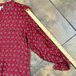 Kut From The Kloth Floral V-neck Button Down Sheer Blouse Large Photo 4