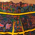 Luna Mola Panel Fabric Panama Animals Printed Vintage dress Size XL Photo 8