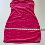 SKIMS KIM KARDASHIAN Hot Pink Velour Logo Mini Dress Photo 13
