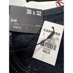 EXPRESS  Women's jeans 36x32 Slim Stretch‎ Straight Leg Dark Wash NWT Photo 8