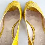 Casadei  Yellow Animal Print Peep Toe Heels Photo 5