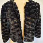 Vintage Faux Fur Black Short Sleeve Shrug Size Medium NWT Photo 0