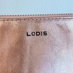 LODIS Leather Large Clutch Zipper Wristlet Pouch with Card Holder in Rose Gold Pink Photo 3