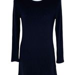 Reformation Jeans Black Ribbed Long Sleeve Mini Dress Women's Size S Photo 0