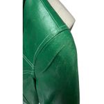 Bradley Bayou Genuine Leather Jacket Green Zip Moto Style XS NWT Photo 2