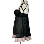 Seductive Wear by Cinema Etoile Large Babydoll Nightie Lingerie Sheer Pleated Black Photo 6