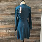 Parker NWT  Teal Long Sleeve Knot Front Dress Size Small Photo 9