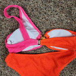 Unbranded Neon Pink & Orange 2 Piece Bikini Swimsuit Size Small NWOT Photo 2