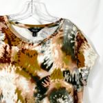 Vera Wang Simply XL Top Pleat Layered Tie Dye Lagenlook Ruffle Short Sleeve 603 Photo 3