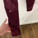 Lululemon Wunder Under 28” Flocked Velvet Tight Leggings Size 4 Maroon Burgundy Photo 5