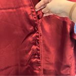 Victoria's Secret  Vintage Maroon Satin Pajama Top Photo 3