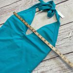 Trina Turk Women’s Ripple Rib Halter Plunge One Piece Swimsuit Blue Size 12 NEW Photo 6