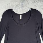 Free People Shirt Women XS Black Ribbed Swing Top T-Shirt Casual Neutral Minimal Photo 3