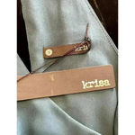 Krisa NWT  Halter Asymmetrical Ruffle Mini Dress Teal Green Size Small Photo 6