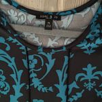 Sami & Jo  Black and Teal Floral Midi Dress Small Petite Photo 5