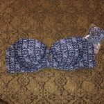 Aerie  strapless bikini blue top, strings 34C Photo 4