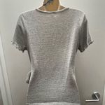 Caution to the Wind Asymmetrical Self-tie Gray Top Photo 7