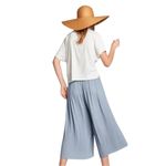 ZARA High Waisted Pleated Wide Leg Pants in Dust Blue Photo 3