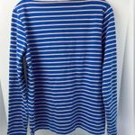 J.Crew  boatneck royal blue pink stripe long sleeve cotton tee shirt top tunic Photo 3