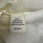 J.Jill  Top‎ Blouse Size Large Floral Embroidered Sheer Ivory Cottage Romantic Photo 8