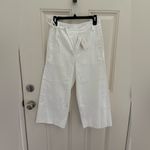 Vince Tie-waist wide-leg cropped cotton-twill trousers Size 0 NWT Photo 1