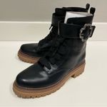 Sam & Libby  Vegan Leather Combat boots, lace up/Zipper, black, size 8.5 US, NWOT Photo 5