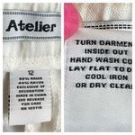 Atelier Women's Wide Leg High Waist High Rise Sailor Pants Trousers White Sz 12 Photo 6