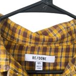 RE/DONE  Plaid Shirt in Gold Tan Photo 1