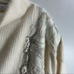Spirit Vintage 80’s bling sweater cream wool blend Size Small Photo 3